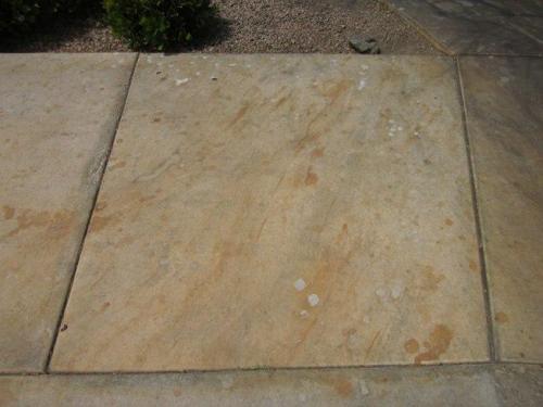 Battery Acid Stain on Concrete Before