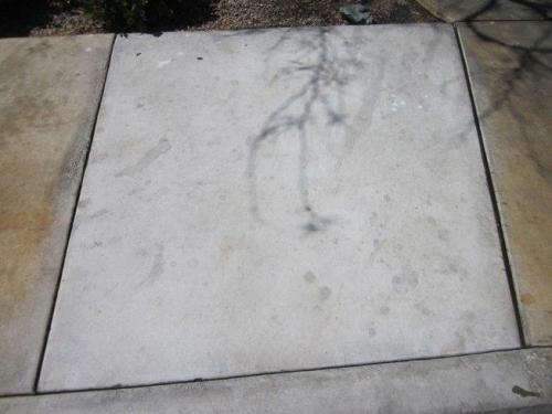 Battery Acid Stain on Concrete After