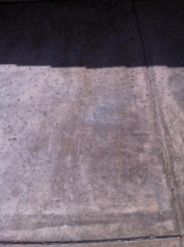 Battery Acid Stains on Colored Concrete After