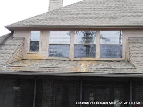 Rust Removal on Roof Shingles Before