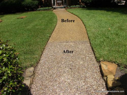 Walkway Before/After www.cleanandgreensolutions.com